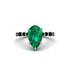 Pear-Cut Emerald Halo Engagement Ring - Nylah No. 36 image 3