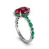 Pear-Cut Ruby Halo Engagement Ring - Nylah No. 27 image 2