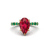 Pear-Cut Ruby Halo Engagement Ring - Nylah No. 25 image 3