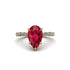 Pear-Cut Ruby Halo Engagement Ring - Nylah No. 10 image 3