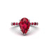 Pear-Cut Ruby Halo Engagement Ring - Nylah No. 57 image 3