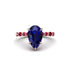 Pear-Cut Sapphire Halo Engagement Ring - Nylah No. 59 image 3
