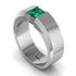 Princess Cut Emerald Solitaire Wedding Band - Lane No. 6 image 9