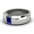 Princess Cut Sapphire Solitaire Wedding Band - Lane No. 15 image 9
