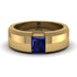 Princess Cut Sapphire Solitaire Wedding Band - Lane No. 13 image 8