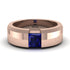 Princess Cut Sapphire Solitaire Wedding Band - Lane No. 14 image 8