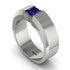 Princess Cut Sapphire Solitaire Wedding Band - Lane No. 15 image 7