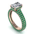 Radiant Cut Diamond Pave Engagement Ring - Kenzie No. 17 image 1