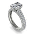 Radiant Cut Diamond Pave Engagement Ring - Kenzie No. 3 image 1