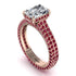 Radiant Cut Diamond Pave Engagement Ring - Kenzie No. 47 image 1