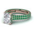 Radiant Cut Diamond Pave Engagement Ring - Kenzie No. 17 image 3