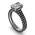 Radiant Cut Diamond Pave Engagement Ring - Kenzie No. 33 image 1
