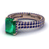 Radiant Cut Emerald Pave Engagement Ring - Kenzie No. 65 image 2