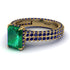 Radiant Cut Emerald Pave Engagement Ring - Kenzie No. 64 image 2