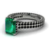 Radiant Cut Emerald Pave Engagement Ring - Kenzie No. 36 image 2