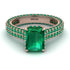 Radiant Cut Emerald Pave Engagement Ring - Kenzie No. 20 image 3