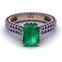 Radiant Cut Emerald Pave Engagement Ring - Kenzie No. 65 image 3