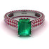 Radiant Cut Emerald Pave Engagement Ring - Kenzie No. 51 image 3