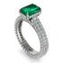 Radiant Cut Emerald Pave Engagement Ring - Kenzie No. 6 image 1