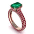 Radiant Cut Emerald Pave Engagement Ring - Kenzie No. 50 image 1