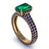Radiant Cut Emerald Pave Engagement Ring - Kenzie No. 64 image 1