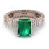 Radiant Cut Emerald Pave Engagement Ring - Kenzie No. 5 image 3