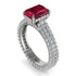 Radiant Cut Ruby Pave Engagement Ring - Kenzie No. 12 image 1