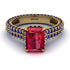 Radiant Cut Ruby Pave Engagement Ring - Kenzie No. 70 image 2