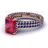 Radiant Cut Ruby Pave Engagement Ring - Kenzie No. 71 image 3