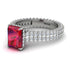 Radiant Cut Ruby Pave Engagement Ring - Kenzie No. 12 image 3