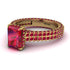 Radiant Cut Ruby Pave Engagement Ring - Kenzie No. 55 image 3