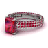 Radiant Cut Ruby Pave Engagement Ring - Kenzie No. 57 image 3