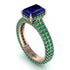 Radiant Cut Sapphire Pave Engagement Ring - Kenzie No. 29 image 1