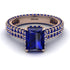 Radiant Cut Sapphire Pave Engagement Ring - Kenzie No. 74 image 2