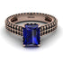 Radiant Cut Sapphire Pave Engagement Ring - Kenzie No. 44 image 2
