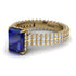 Radiant Cut Sapphire Pave Engagement Ring - Kenzie No. 13 image 3