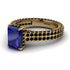 Radiant Cut Sapphire Pave Engagement Ring - Kenzie No. 43 image 3