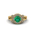 Radiant Emerald Halo Gold Engagement Ring - Madilyn No. 4 image 2