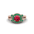 Radiant Ruby Halo Gold Engagement Ring - Madilyn No. 26 image 2