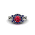 Radiant Ruby Halo Gold Engagement Ring - Madilyn No. 72 image 3