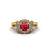 Radiant Ruby Halo Gold Engagement Ring - Madilyn No. 10 image 3