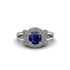 Radiant Sapphire Halo Gold Engagement Ring - Madilyn No. 15 image 3