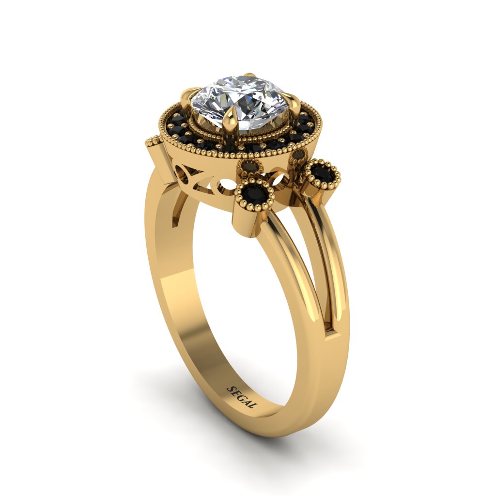 Radiant Diamond Halo Gold Engagement Ring - Madilyn No. 31