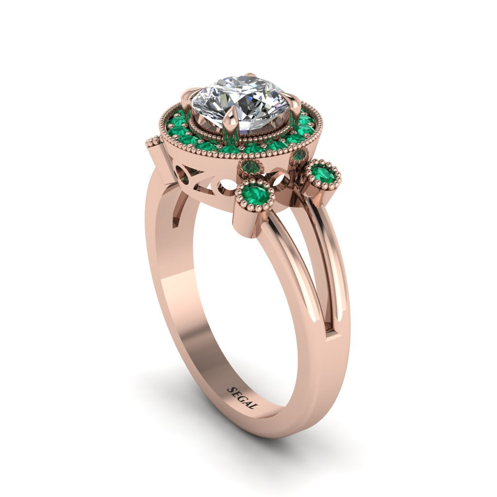 Radiant Diamond Halo Gold Engagement Ring - Madilyn No. 17