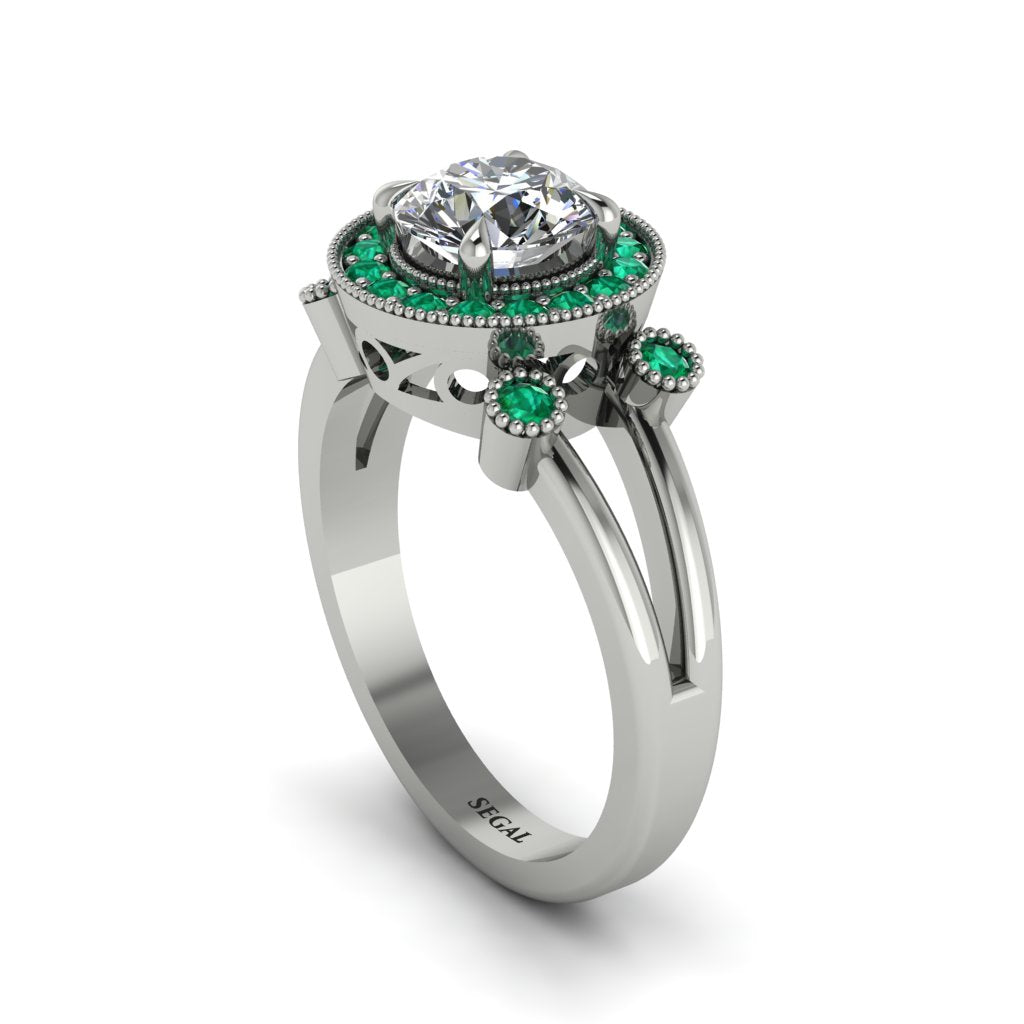 Radiant Diamond Halo Gold Engagement Ring - Madilyn No. 18