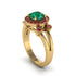 Radiant Emerald Halo Gold Engagement Ring - Madilyn No. 49 image 1