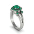 Radiant Emerald Halo Gold Engagement Ring - Madilyn No. 21 image 1