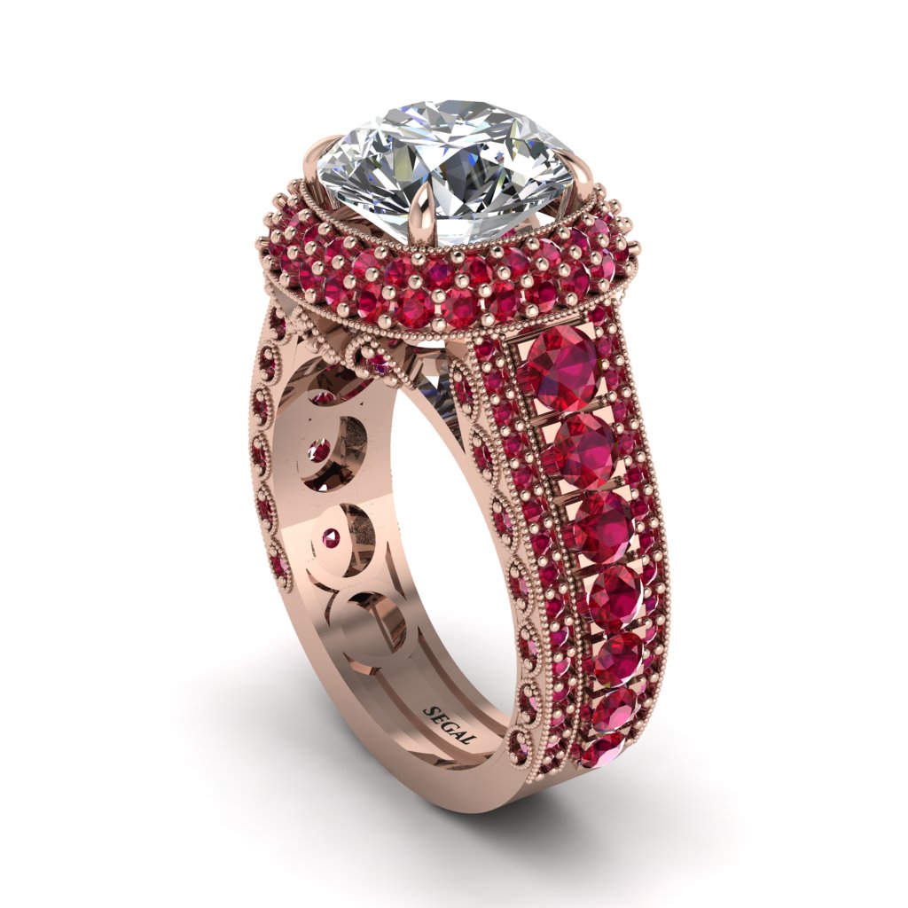 Diamond Radiant Majesty Pave Engagement Ring - Cataleya No. 47