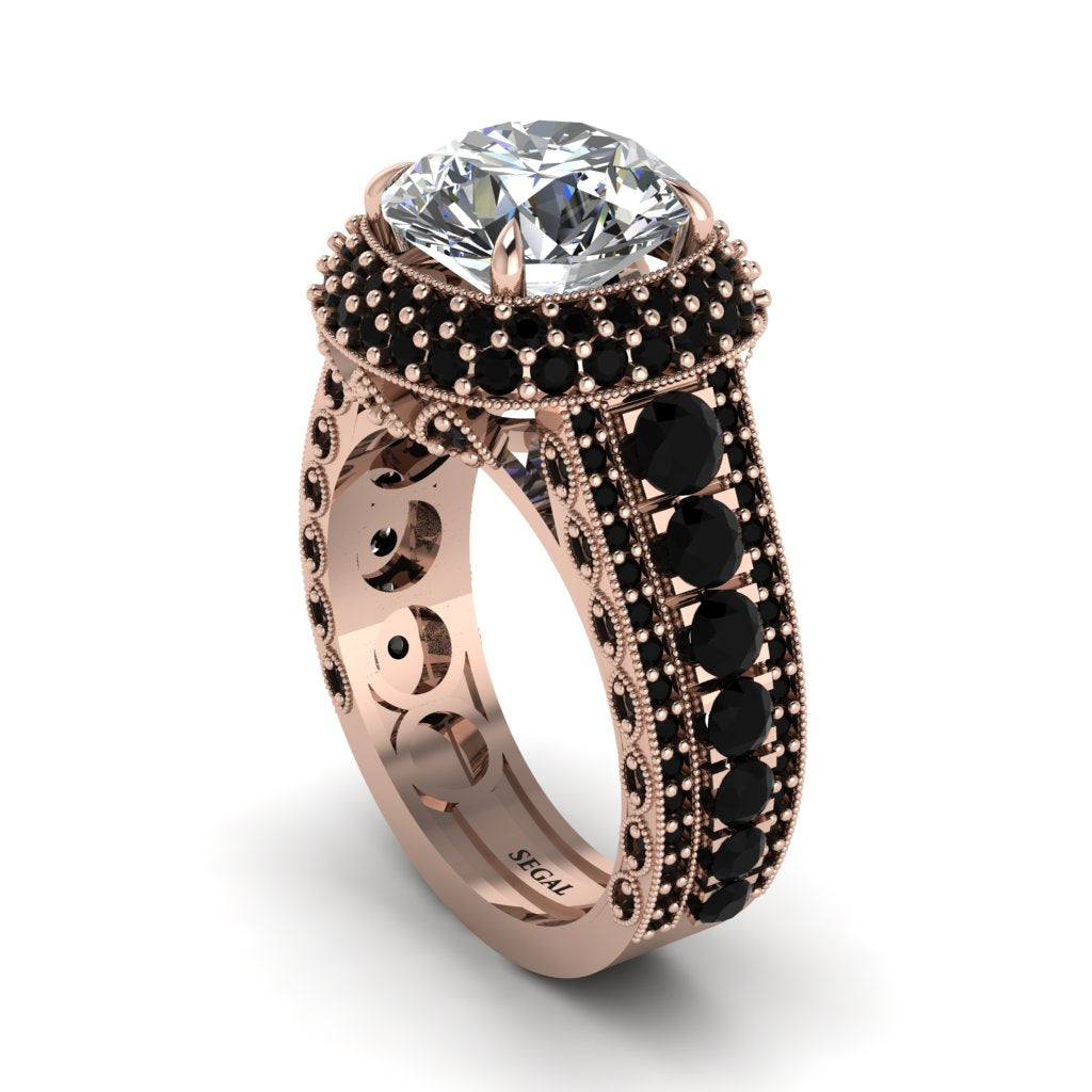 Diamond Radiant Majesty Pave Engagement Ring - Cataleya No. 32