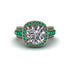 Diamond Radiant Majesty Pave Engagement Ring - Cataleya No. 17 image 2